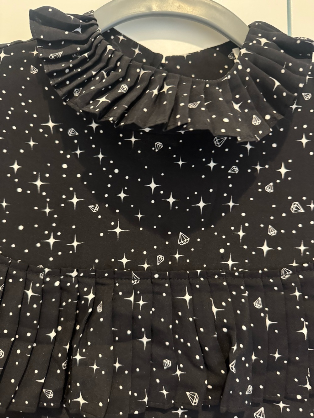 Frame Black Star-Print Ruffle Dress - Picture 2 of 6
